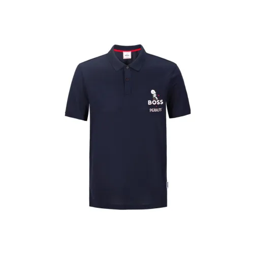 HUGO BOSS Polo Shirts Unisex Dark Blue