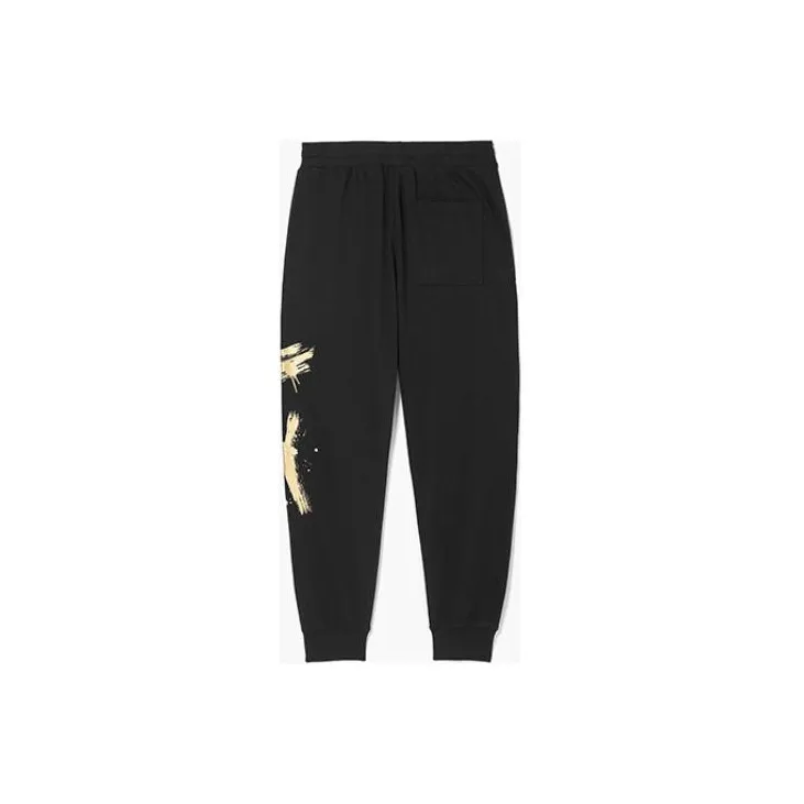 Boy London Knitted Sweatpants Unisex Black Print Gold-1