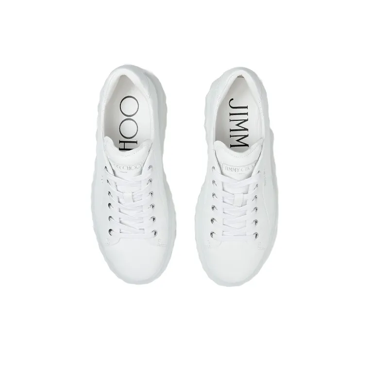 Jimmy Choo Diamond Maxi/F Low Top Stylish Skateboarding Shoes Women's White-2