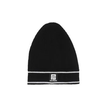BALMAIN Logo-patch Wool Beanie