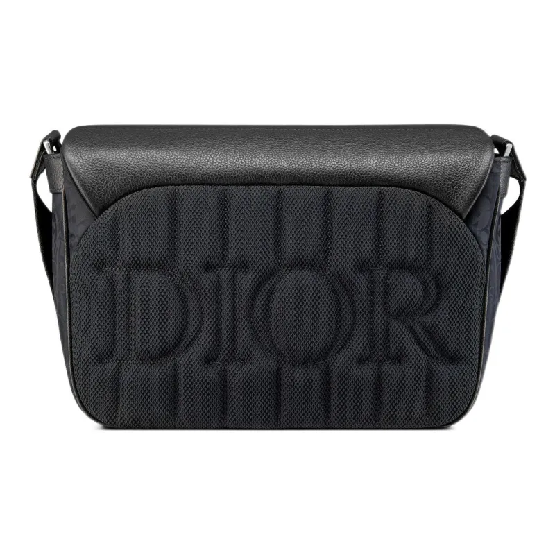DIOR With Cow Leather Messenger Bag, Shoulder Bag, Crossbody Bag Regular Men's Black-4