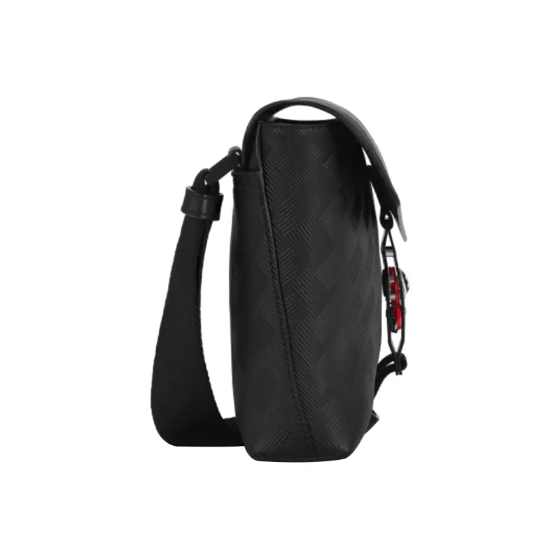 MONTBLANC Full Grain Cow Leather Envelope Bag, Handheld Bag, Shoulder Bag, Crossbody Bag Regular Men's Black-2