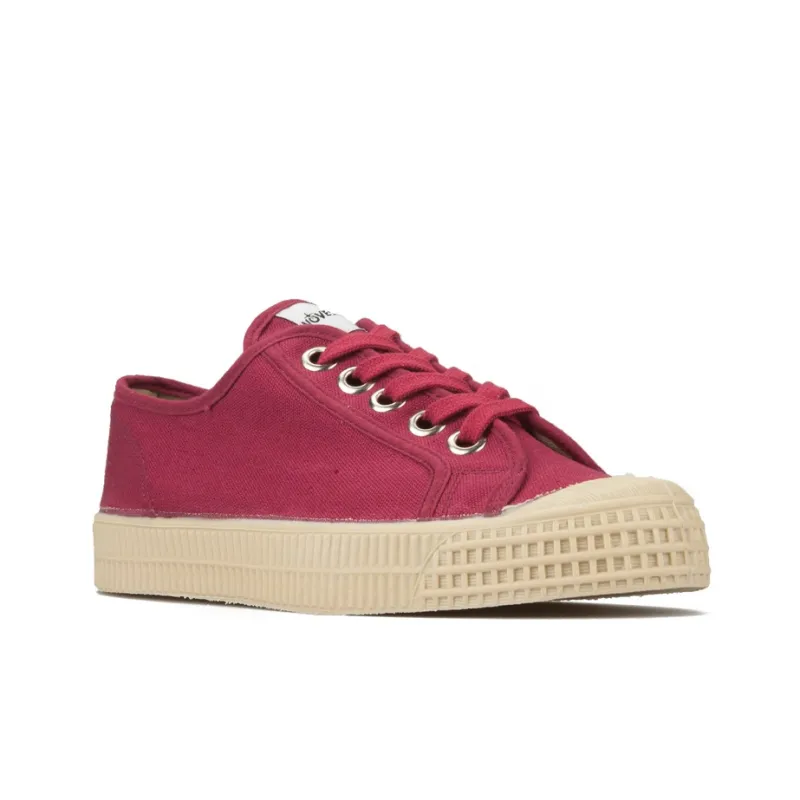 Novesta Canvas Shoes Unisex Low-Top Rose Red-1