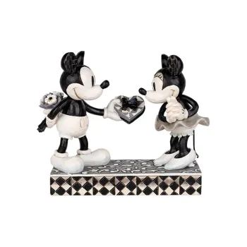 ENESCO Disney DisneyTraditions Collection Black And White Mickey Mouse And Minnie Mouse Ornament Trendy Figures 15cm