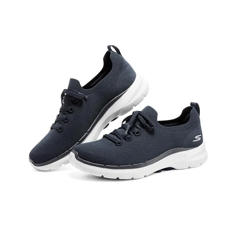 Skechers Go Walk 6 Burst Cushioned Slip Resistant Abrasion Resistant Breathable Low Top Casual Shoes Men's Navy-2