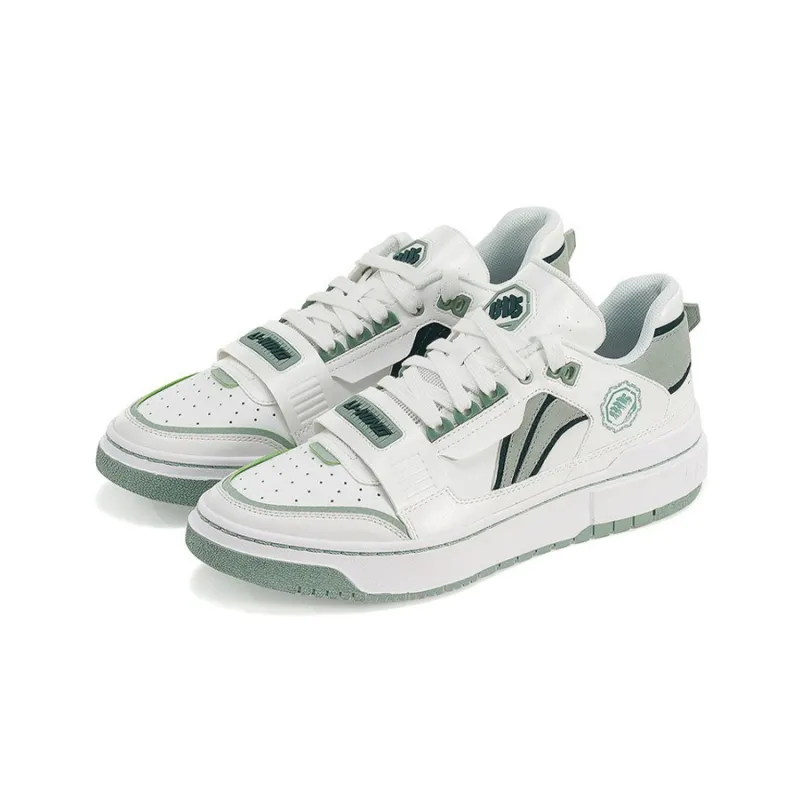 LINING Rookie Skateboard Shoes Unisex Low Top Ecru/Pine Jasper-1