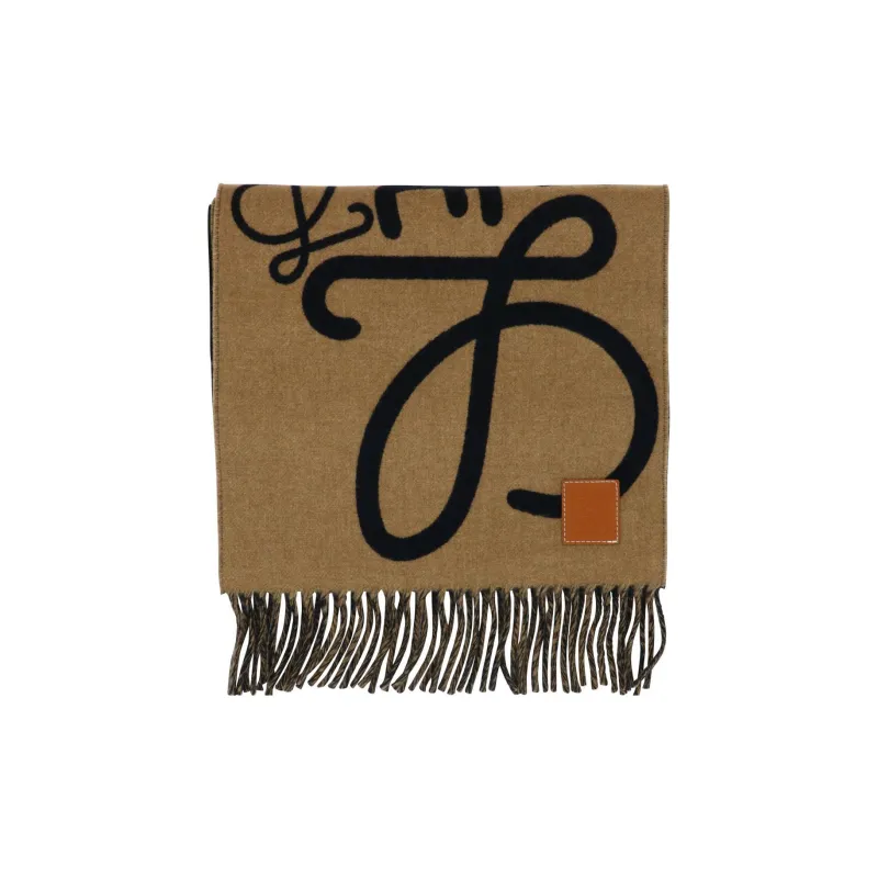 LOEWE Scarves Unisex Brown/Black-4