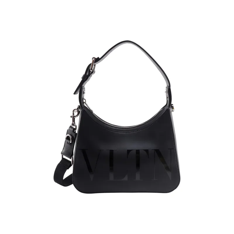 Valentino VLTN Leather Portable Crossbody Bag Shoulder Bag Women's Black-0