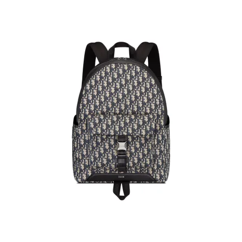 DIOR Grained Calfskin Backpack Men's Beige/Black
