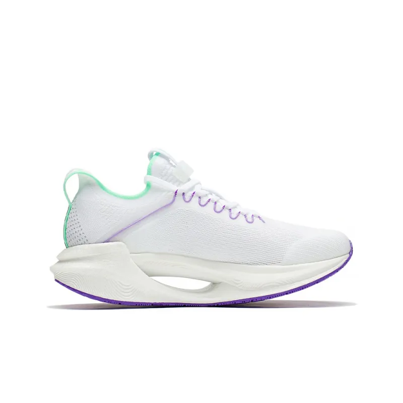 LiNing Jueying Essential 䨻 Breathable And Resilient Low Top Running Shoes Men's White Green-1
