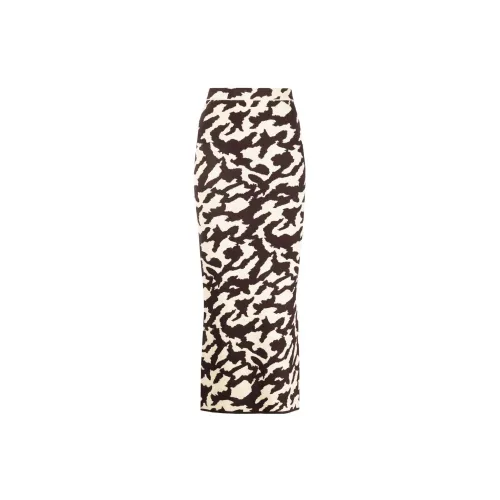 NANUSHKA Animal Print Midi Tube Skirt