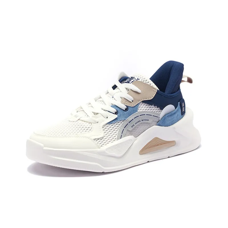361° Anti-Slip And Wear-Resistant Breathable Low-Top Casual Shoes Men's White Blue-1