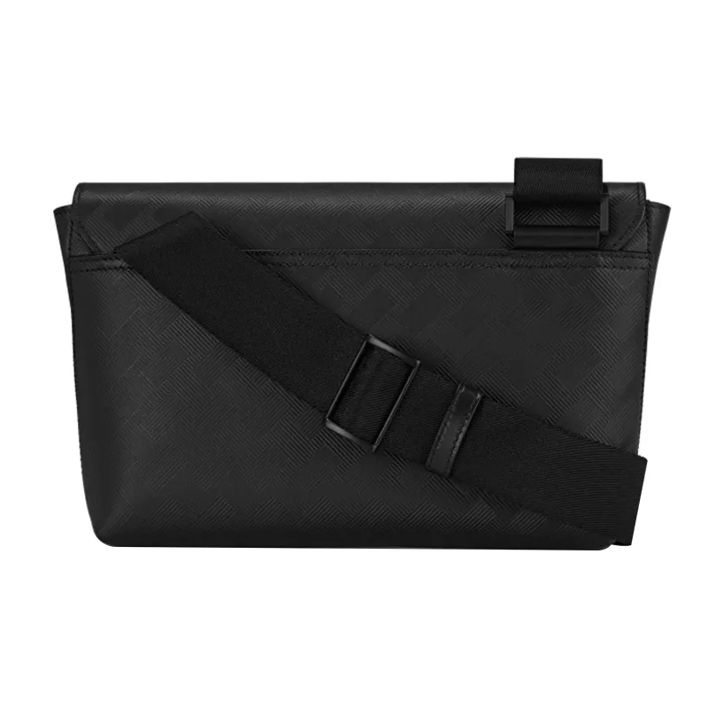 MONTBLANC Full Grain Cow Leather Envelope Bag, Handheld Bag, Shoulder Bag, Crossbody Bag Regular Men's Black-3