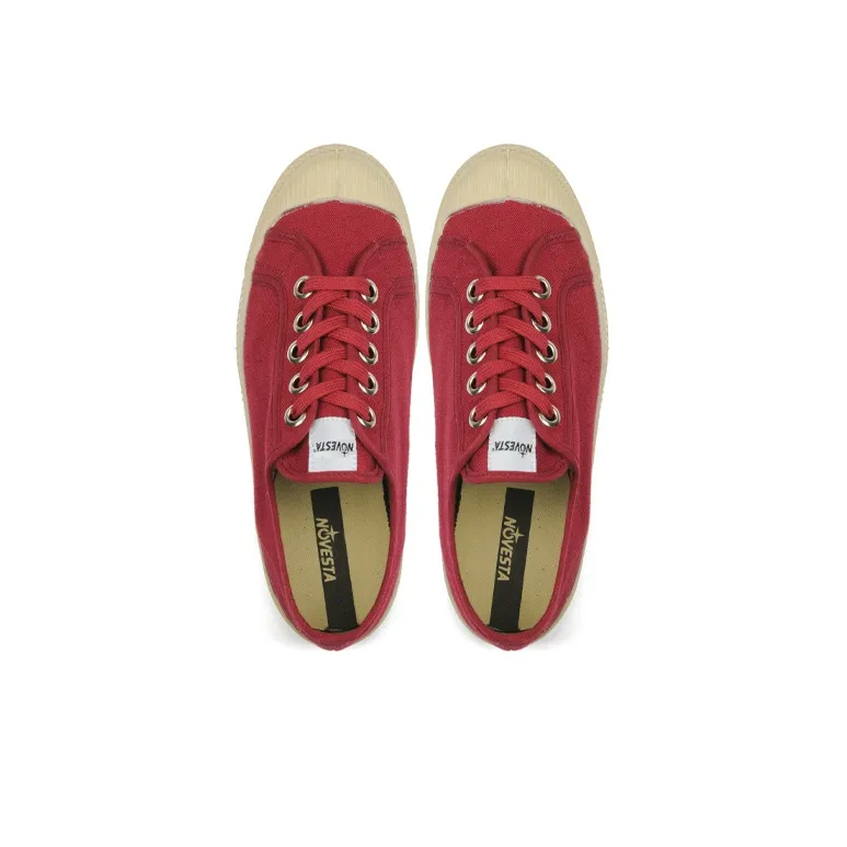 Novesta Canvas Shoes Unisex Low-Top Rose Red-2