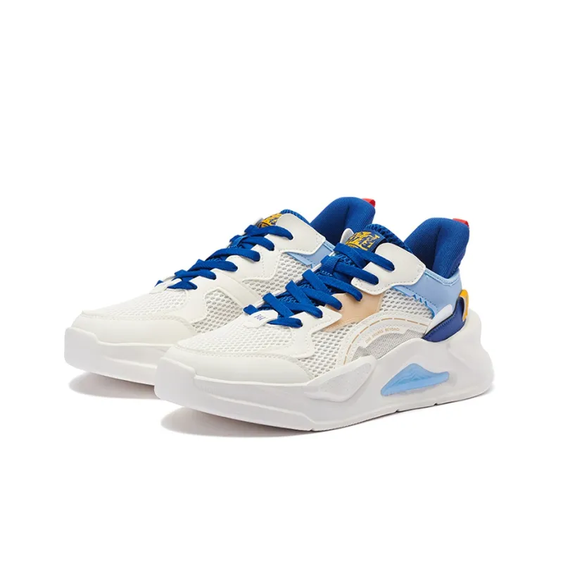 361° Anti Slip And Wear Resistant Breathable Low Top Casual Shoes Men's Feather White/Calm Blue-2