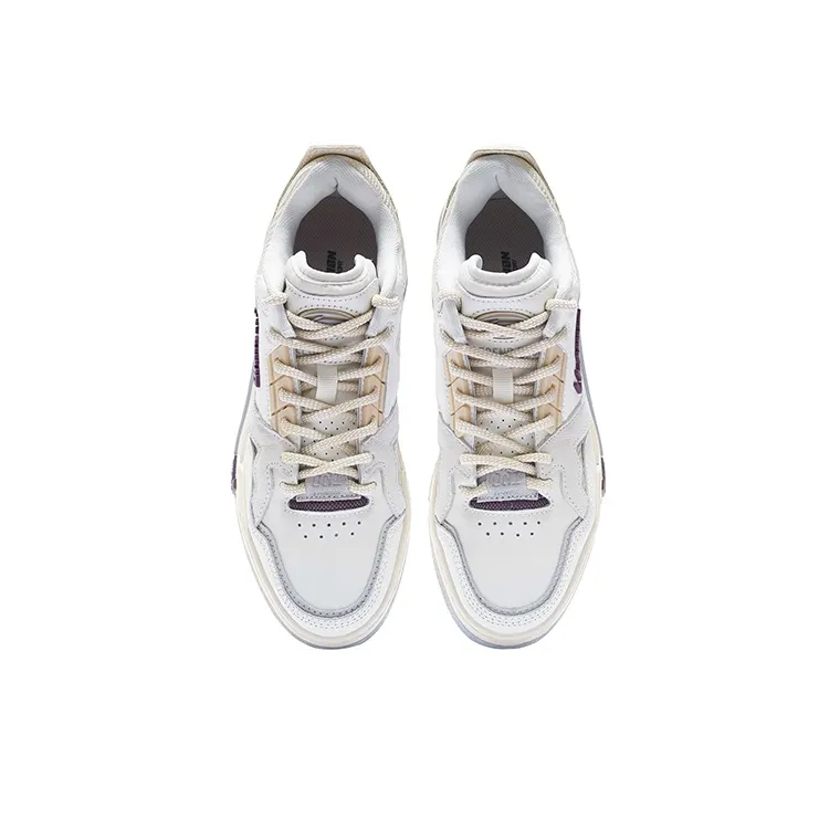 LiNing 001 BTC SP Low Top Skateboard Shoes Women's White Purple-3