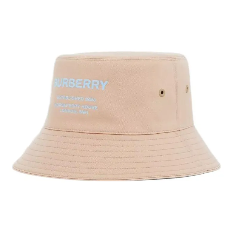 Burberry Logo Embroidered Cotton Bucket Hat-1