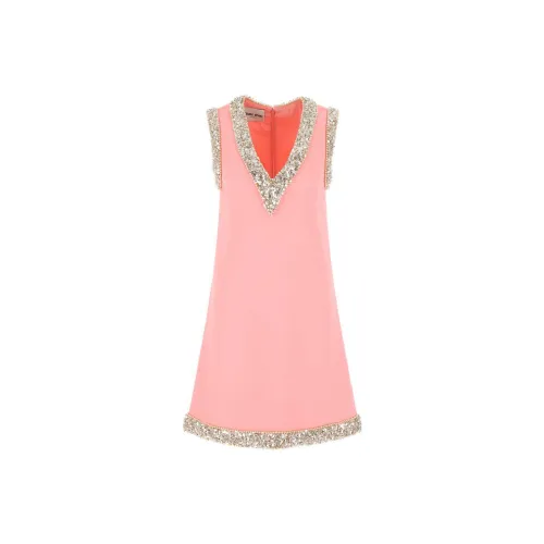 MIU MIU Sleeveless Dresses Women's Pink