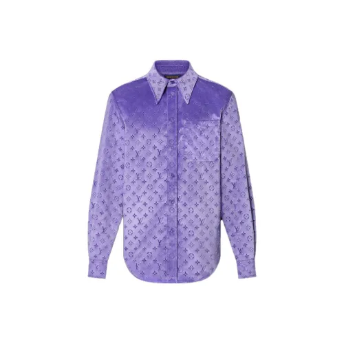 LOUIS VUITTON New Quarterly Products Of LV Shirts Men Purple