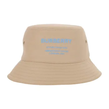 Burberry Logo Embroidered Cotton Bucket Hat