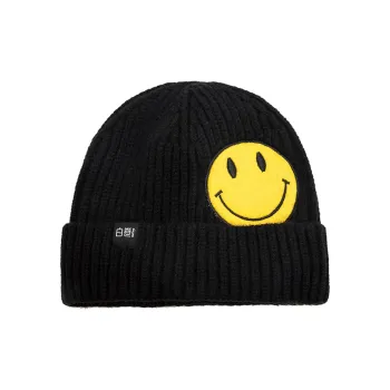 BAIJUAN Acrylic Beanies Unisex Black, Gray, Ecru