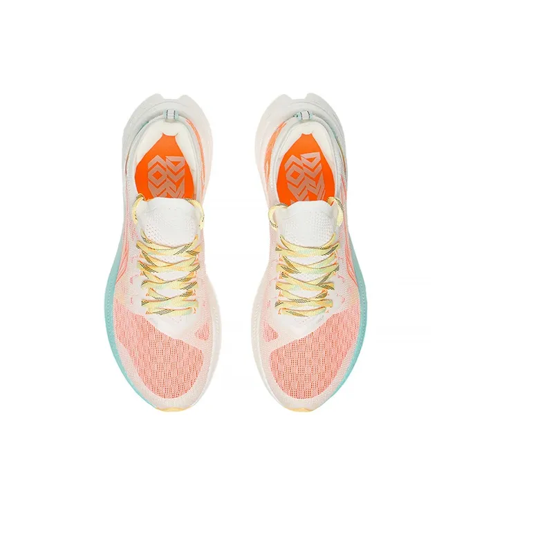 LiNing Feidian Discovery Running Shoes Women's Orange White Blue-3