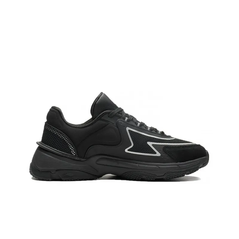 LiNing Cushioning Wear Resistant Low Top Casual Shoes Men's Black-1