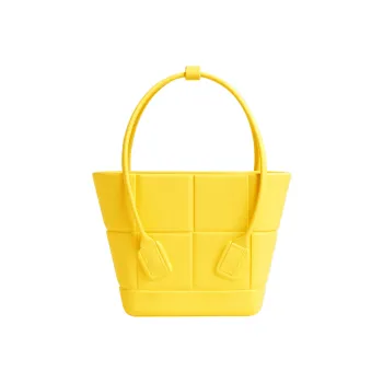 Bottega Veneta ARCO Rubber Tote Bag Shopping Bag Handbag Mini Women's Yellow