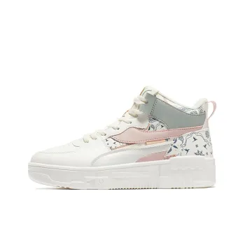 361° Skateboard Shoes Women's Mid Top Feather White/Light Peach Pink