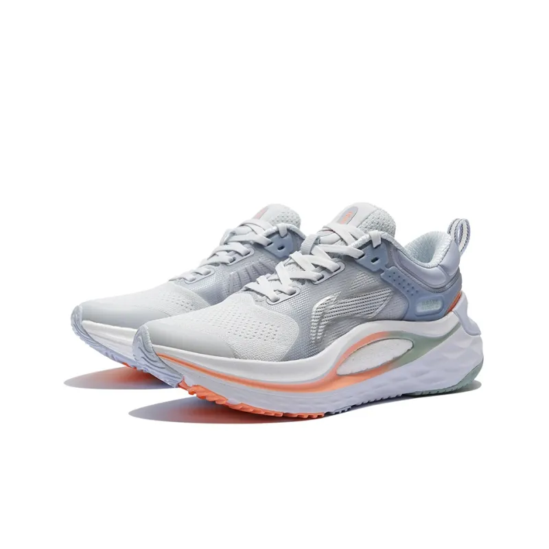 LINING Furious Rider 6.0 Running Shoes Women's Low Top Light Frost Blue/Sky Feather Blue/Gray/Orange-2