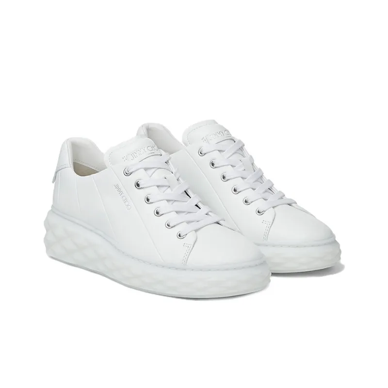 Jimmy Choo Diamond Maxi/F Low Top Stylish Skateboarding Shoes Women's White-1