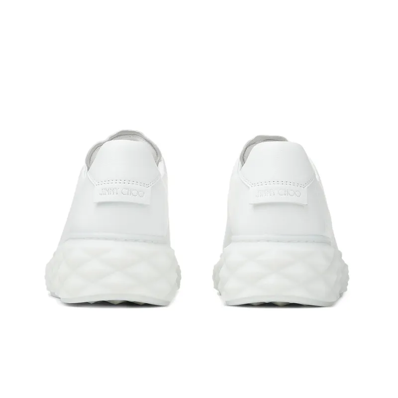 Jimmy Choo Diamond Maxi/F Low Top Stylish Skateboarding Shoes Women's White-3
