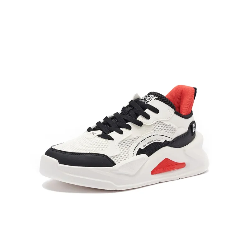361° Casual Shoes Men Low Top Feather White/Obsidian Black-1