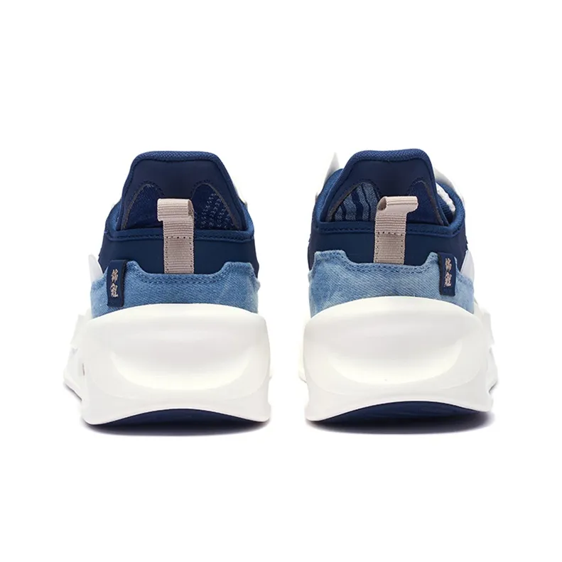 361° Anti-Slip And Wear-Resistant Breathable Low-Top Casual Shoes Men's White Blue-3