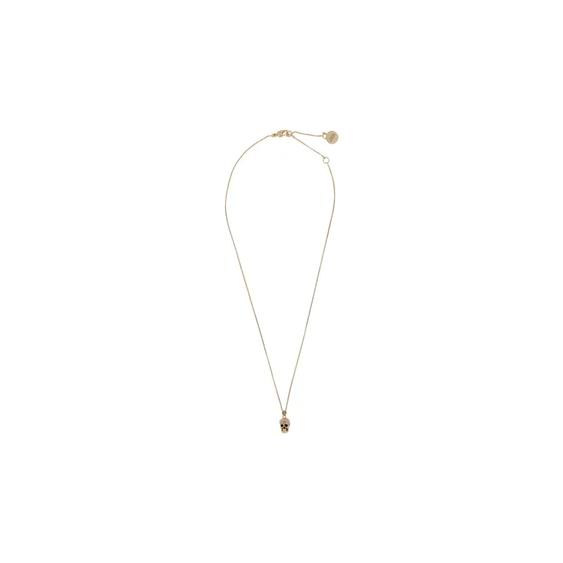 Alexander McQueen Pave Skull Pendant Necklace-1