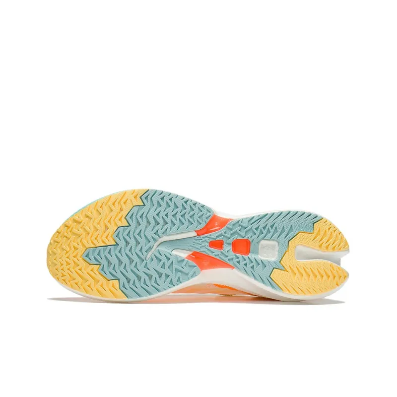 LiNing Feidian Discovery Running Shoes Women's Orange White Blue-4