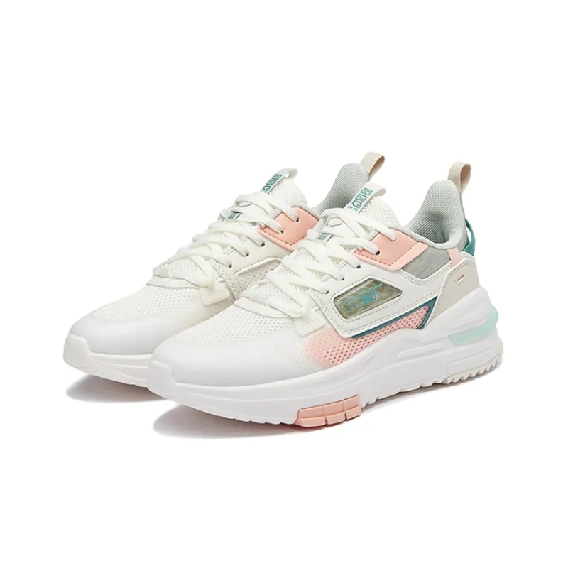 361° Casual Shoes Women's Low Top Feather White/Mint Gray Green-2