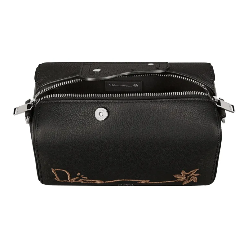 DIOR CACTUS JACK Collaboration Grained Calfskin Messenger Bag Crossbody Bag Shoulder Bag Men's Black-2