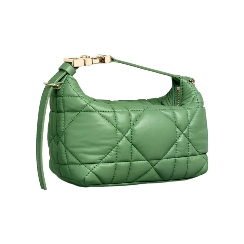 DIOR DiorTravel Cow Leather Clutch Small Size Women's Jade Green-1