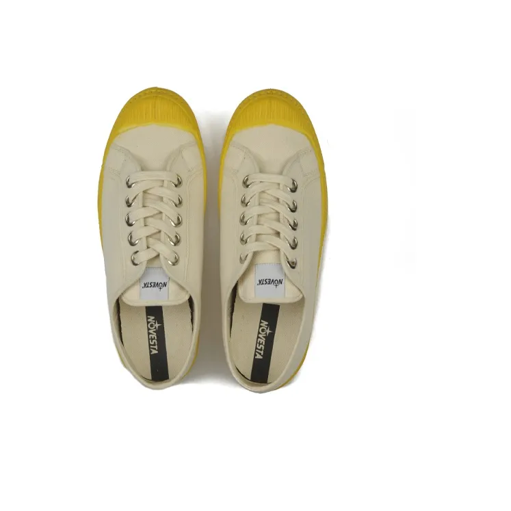 Novesta Canvas Shoes Unisex Low-Top White/Yellow-2