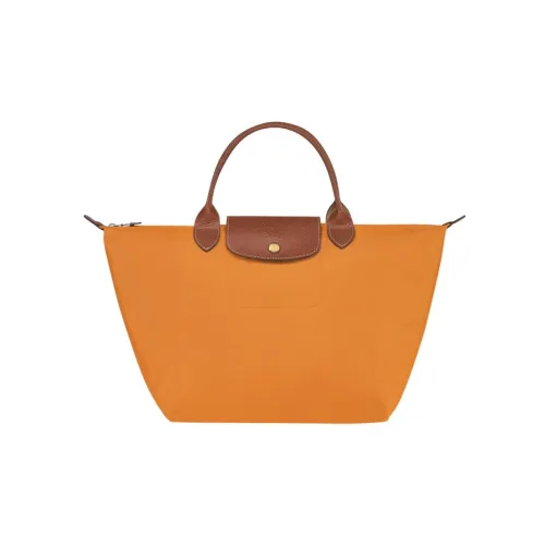 LONGCHAMP Canvas With Leather Dumpling with bag Handbag Medium Size Women's Saffron