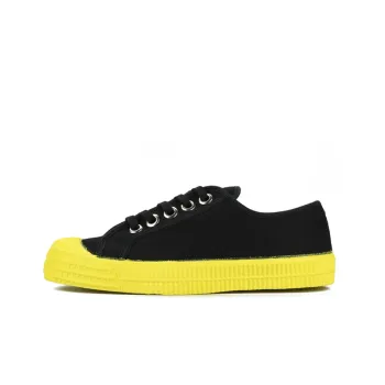 Novesta Canvas Shoes Unisex Low-Top Black/Yellow