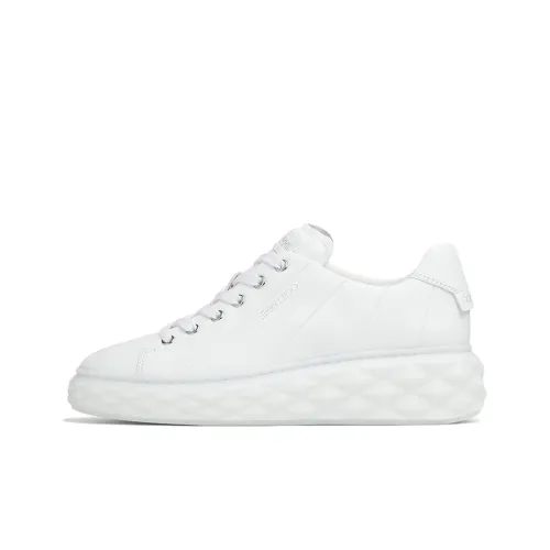 Jimmy Choo Diamond Maxi/F Low Top Stylish Skateboarding Shoes Women's White