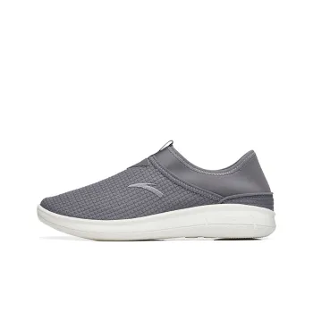 Anta Outdoor Collection Cushioned Anti Slip Wear Resistant Breathable Lightweight Low Top Casual Shoes Men's Gray