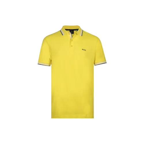 HUGO BOSS Polo Shirts Men Yellow