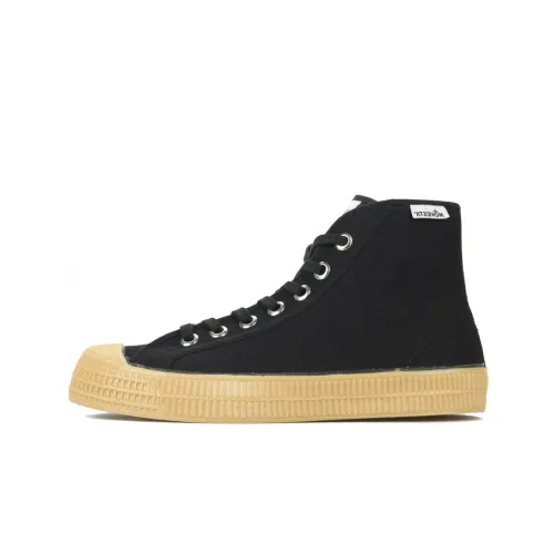 Novesta Canvas Shoes Unisex High-Top Black