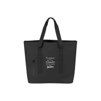 M Square TPU Beach Bag Tote Bag Shopping Bag Shoulder Bag Regular Unisex Black