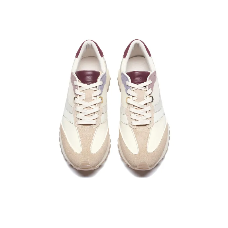 LI NING 1990 Zhengrong Casual Shoes Women's Low Top Ecru/Cream Brown/Dark Fuchsia-2