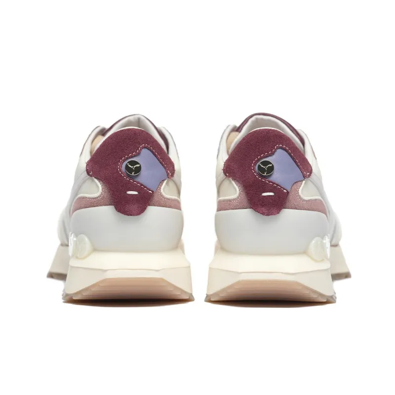 LI NING 1990 Zhengrong Casual Shoes Women's Low Top Ecru/Cream Brown/Dark Fuchsia-3