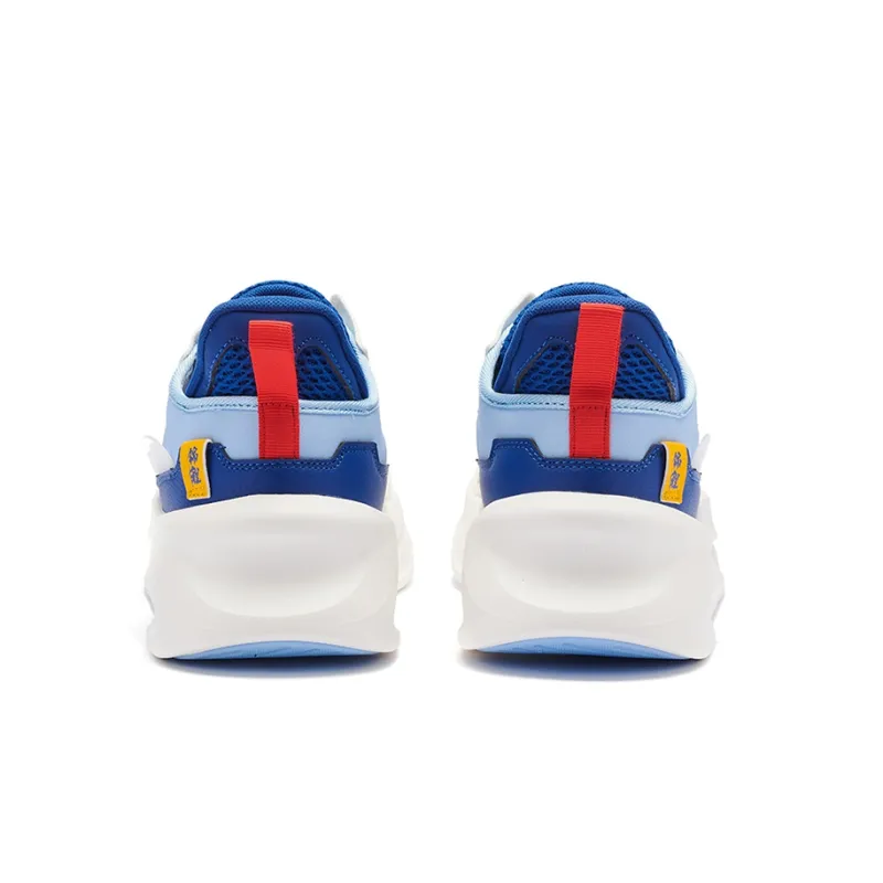 361° Anti Slip And Wear Resistant Breathable Low Top Casual Shoes Men's Feather White/Calm Blue-3
